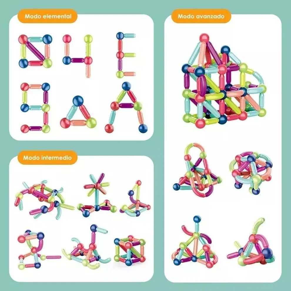 💙Juguete Educativo De 36 piezas magnéticas