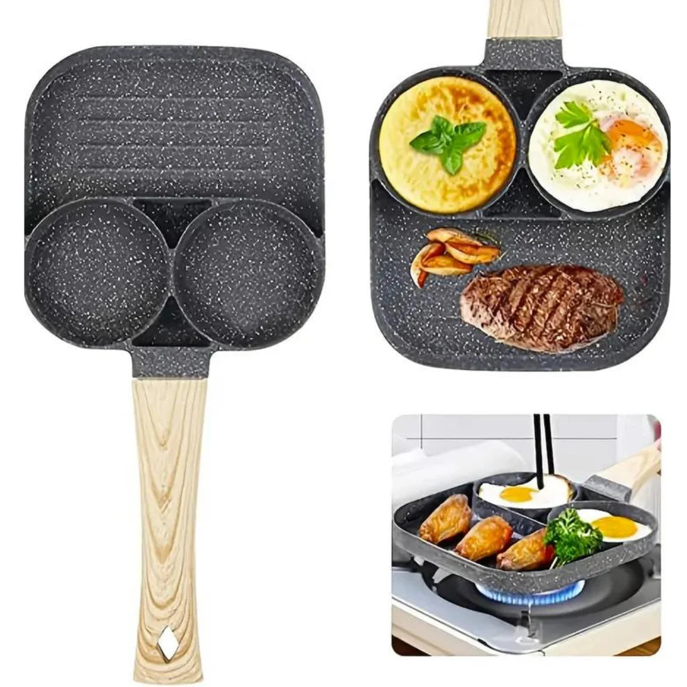 Sarten antiadherente de 3 espacios