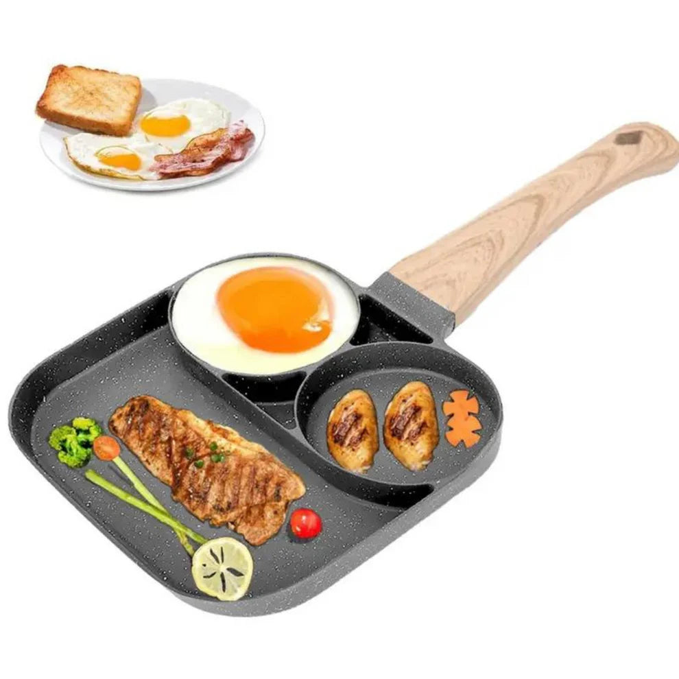 Sarten antiadherente de 3 espacios