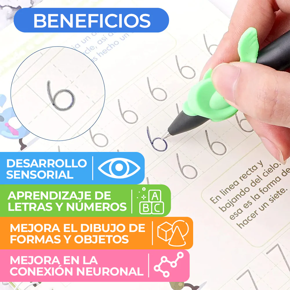 Set 4 Cuadernos Magic Caligrafia Montessori